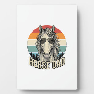 Horse Dad Vintage Sunset Engraving Vector Design_1 Plaque