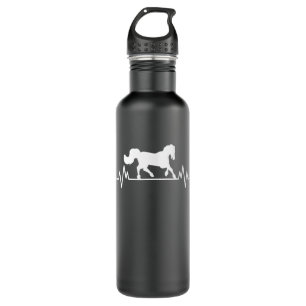 Horse Design Heartbeat Fun Equestrian Rider Gift 710 Ml Water Bottle