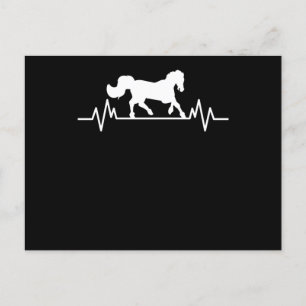 Horse Design Heartbeat Fun Equestrian Rider Gift Postcard