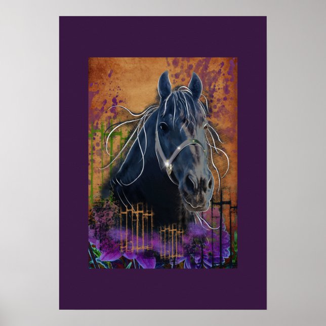 Horse DIAMOND portrait - Poster (Front)