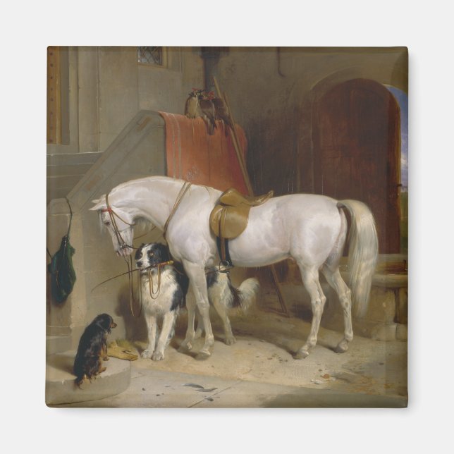 Horse dog Favourites painting art Landseer Propert Magnet (Front)
