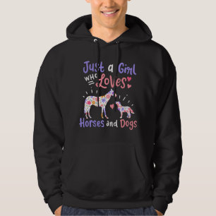 Horse Dog Just A Girl Who Loves Horses And Dogs Gi Hoodie