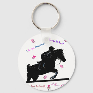 Horse Doodles Key Ring