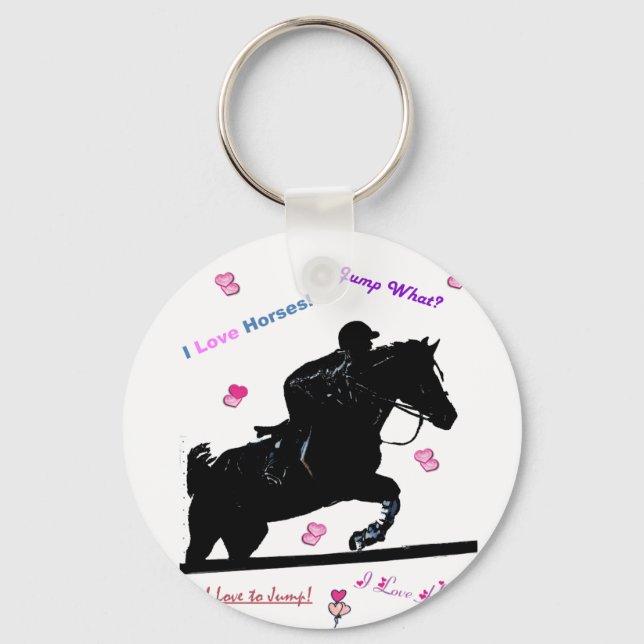 Horse Doodles Key Ring (Front)