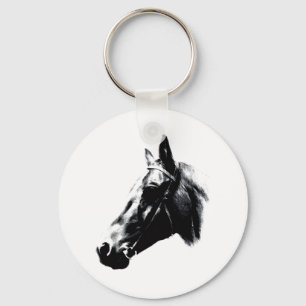 Horse Drawing Artwork Card Key Ring