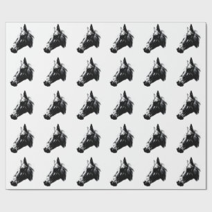 Horse Drawing Artwork Card Wrapping Paper