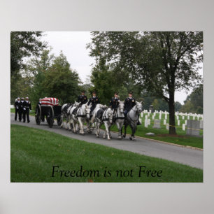 horse-drawn caisson Arlington Cemetery Poster