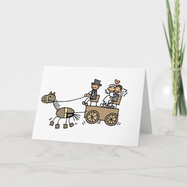 Horse Drawn Carriage For Weddings Card (Front)