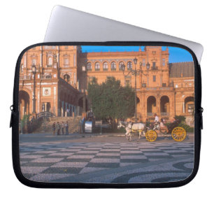 Horse drawn carriage in the Plaza de Espana in Laptop Sleeve