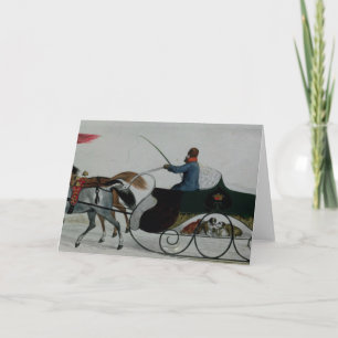Horse Drawn Sleigh Holiday Card
