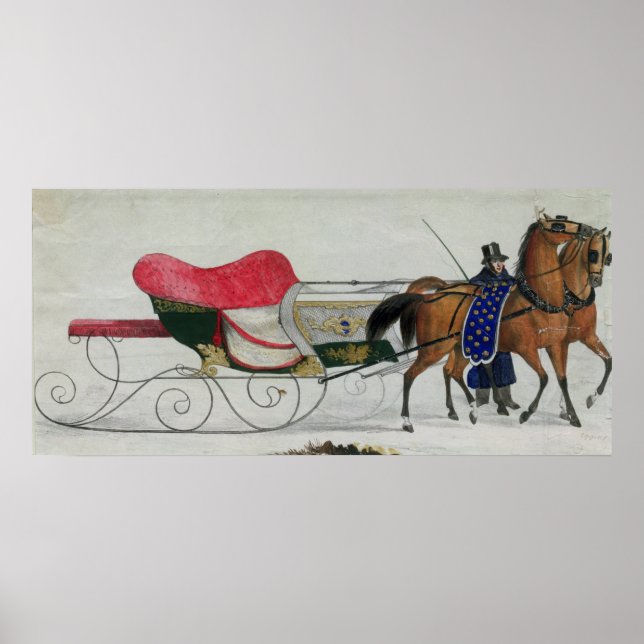 Horse Drawn Sleigh Poster (Front)