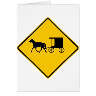 Horse-drawn Vehicle Traffic Highway Sign