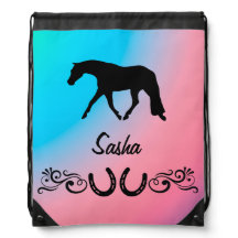 Horse Drawstring Backpack - Customisable