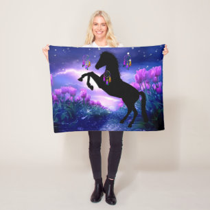 Horse Dreamcatcher Fleece Blanket