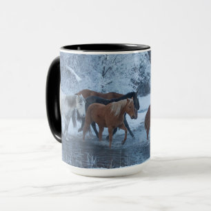 Horse Drive in Winter Mug
