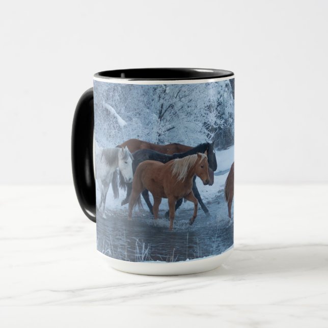 Horse Drive in Winter Mug (Front Left)