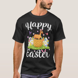 Horse Easter Egg Hunting Floral Horse Easter Sunda T-Shirt