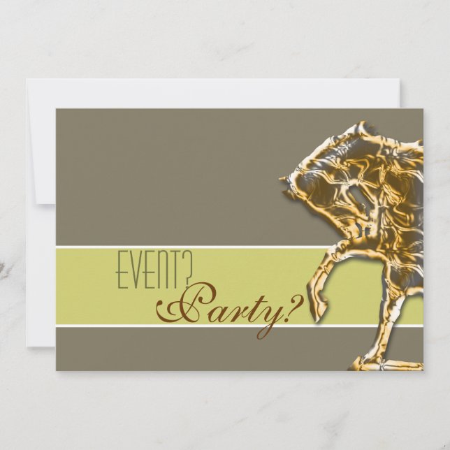 Horse elegant party invitation (Front)