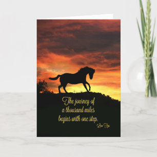 Horse Encouragement Card with Famous Saying