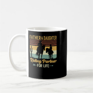 Horse Equestrian FatherDaughter Riding Partner For Coffee Mug