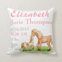 Horse Equestrian Love  Baby Announcement Birth