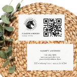 Horse Equestrian QR Code Business Logo Business Card<br><div class="desc">Modern Minimal Black White Horse Equestrian Business Card for an equestrian centre,  seller of sport horses,  horse trainer,  saddle fitter,  farrier or any other equestrian business,  with possibility to upload your own logo and custom QR code.</div>