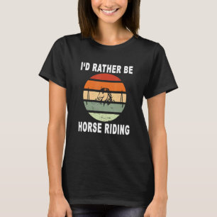 Horse Equestrian Rider Horse Retro Sun Style 1 T-Shirt