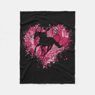 Horse Equestrian Rider Love Horseback Riding Girls Fleece Blanket