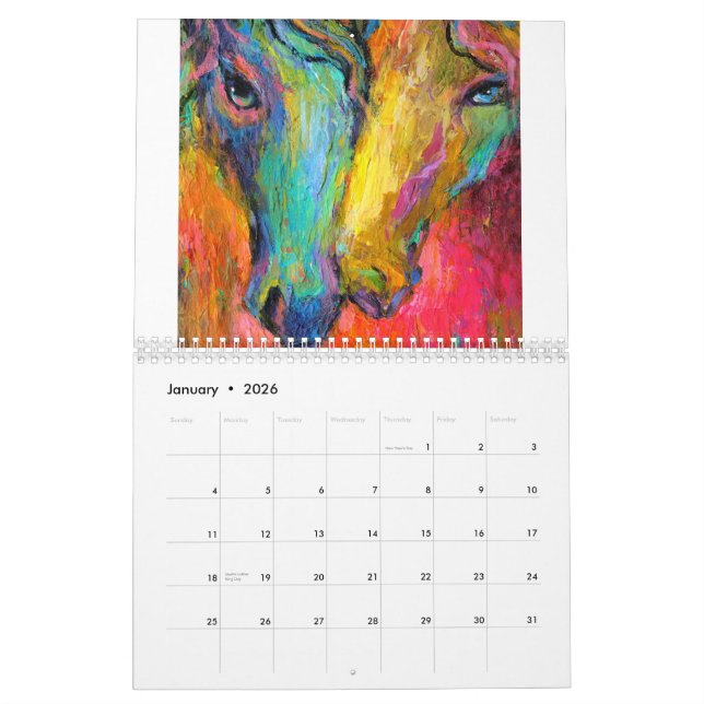 Horse Equine art Wall Calendar Svetlana Novikova (Jan 2026)