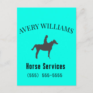 Horse Equine Business Stationary Postcard