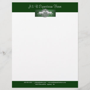 Horse equine equestrian farm Style 1 amended Personalized Letterhead