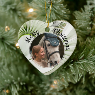 Horse Equine Equestrian Pet Photo Modern Custom Ceramic Ornament