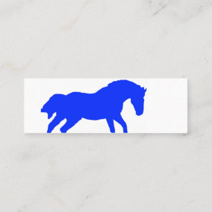 Horse Equine Minimal Royal Blue Business Card