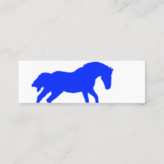 Horse Equine Minimal Royal Blue Business Card