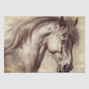 Horse Equine Sketch Tissue Paper