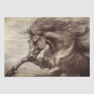 Horse Equine Sketch Tissue Paper