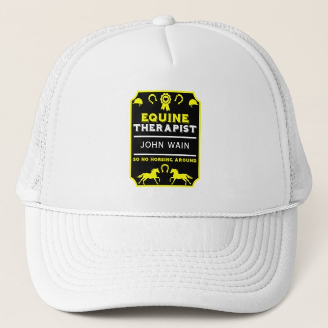 Horse Equine Therapist Trucker Hat (Front)