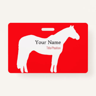 Horse Event Name Badge ID Badge