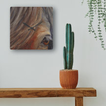 Horse Eye Fine Art Wall Clock