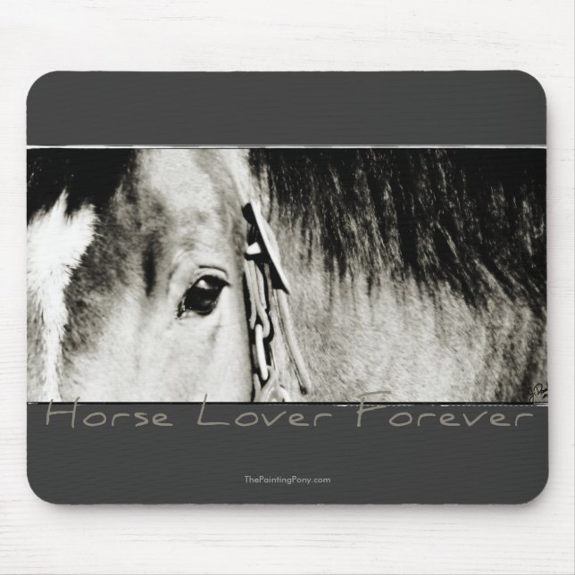 Horse Eye Photograph Mouse Pad (Front)