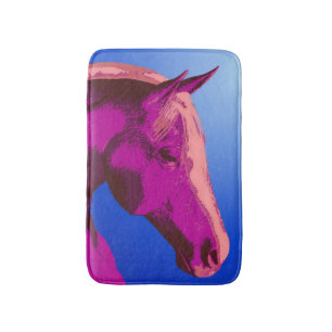 Horse Face Animal Art Bath Mat