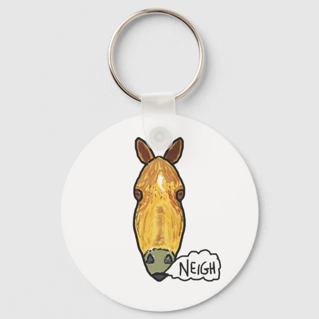 Horse Face Neigh Key Ring (Front)