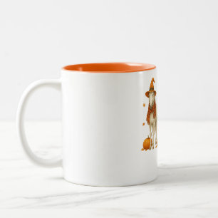 Horse Fall   Western Autumn Horse with Leaves   Eq Two-Tone Coffee Mug