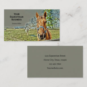 Horse Farm Rustic Country Business Card