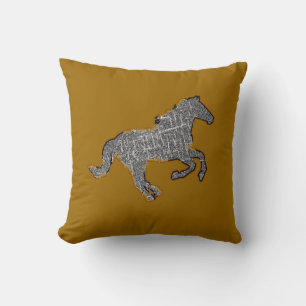 horse farm style decor cushion