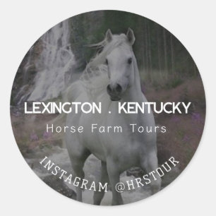 Horse Farm Tours Classic Round Sticker
