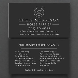 Horse Farrier Horseshoeing  Business Card