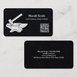 Horse Farrier Premium QR Business Card