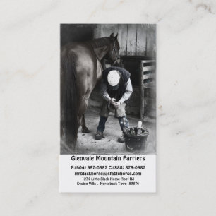 Horse Farrier Services - Hoof Trim and Shoe Business Card