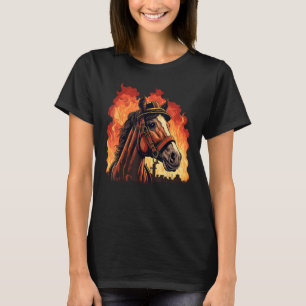 Horse Fireman on Firefighter Horse T-Shirt